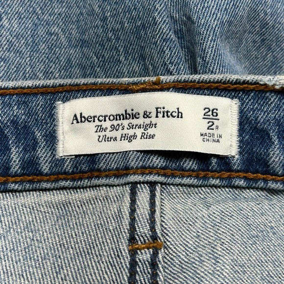 Abercrombie & Fitch The 90’s Straight Ultra High Rise Sz 26 / 2 - Picture 6 of 7
